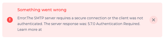 SMTP error