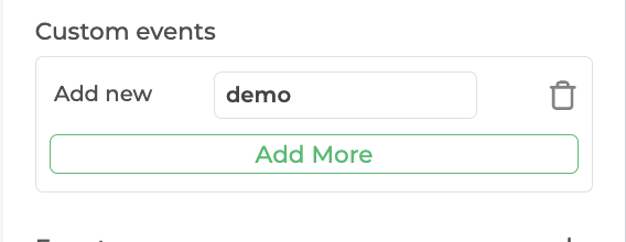 Add Custom Event