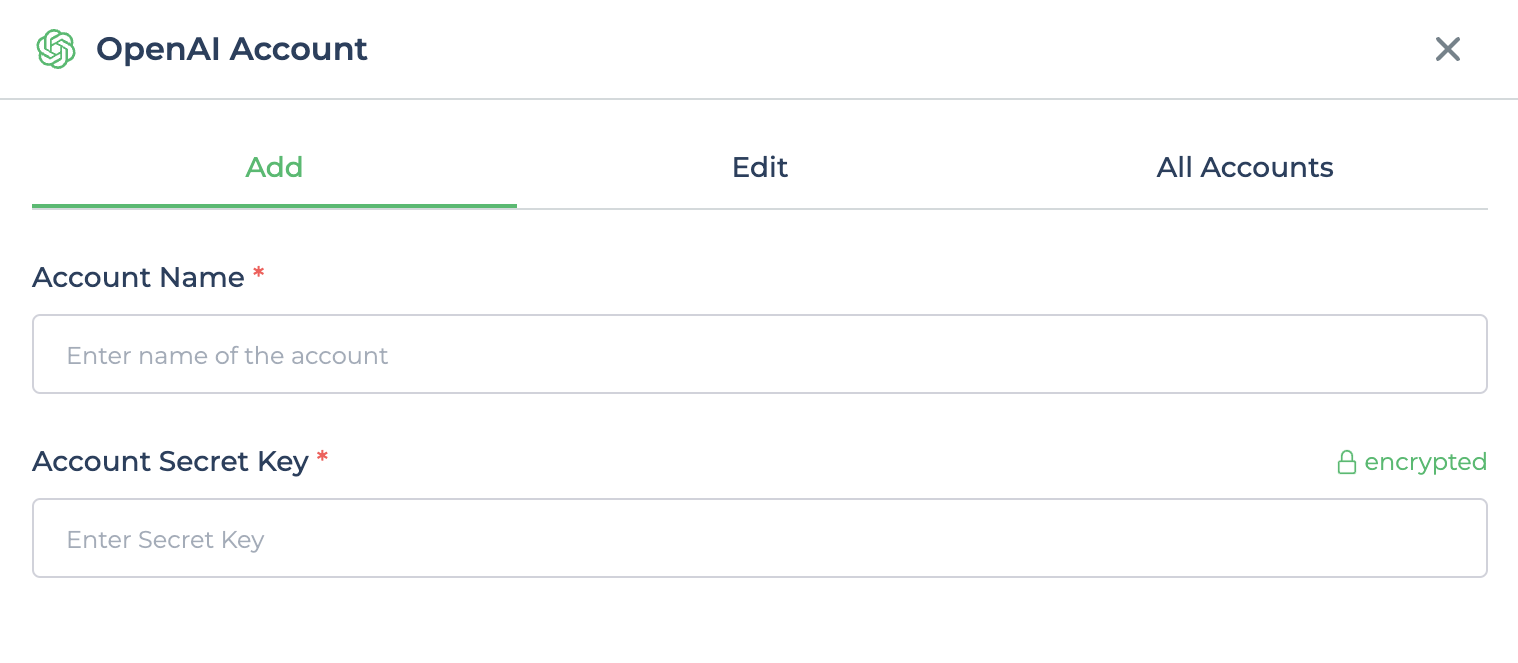 Add OpenAI Account