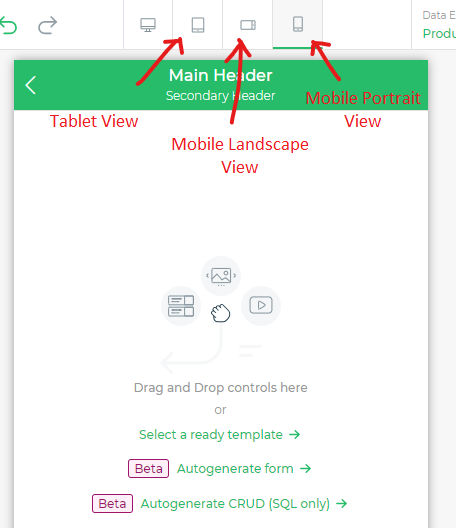 Advanced Editor Mobile UI