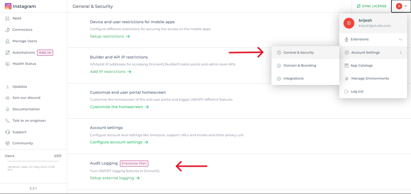 External logger