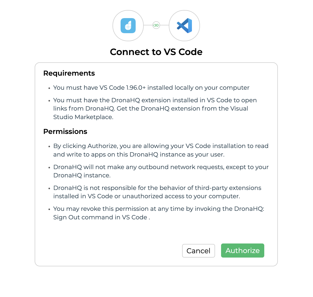 Authentication for Code editor Extension