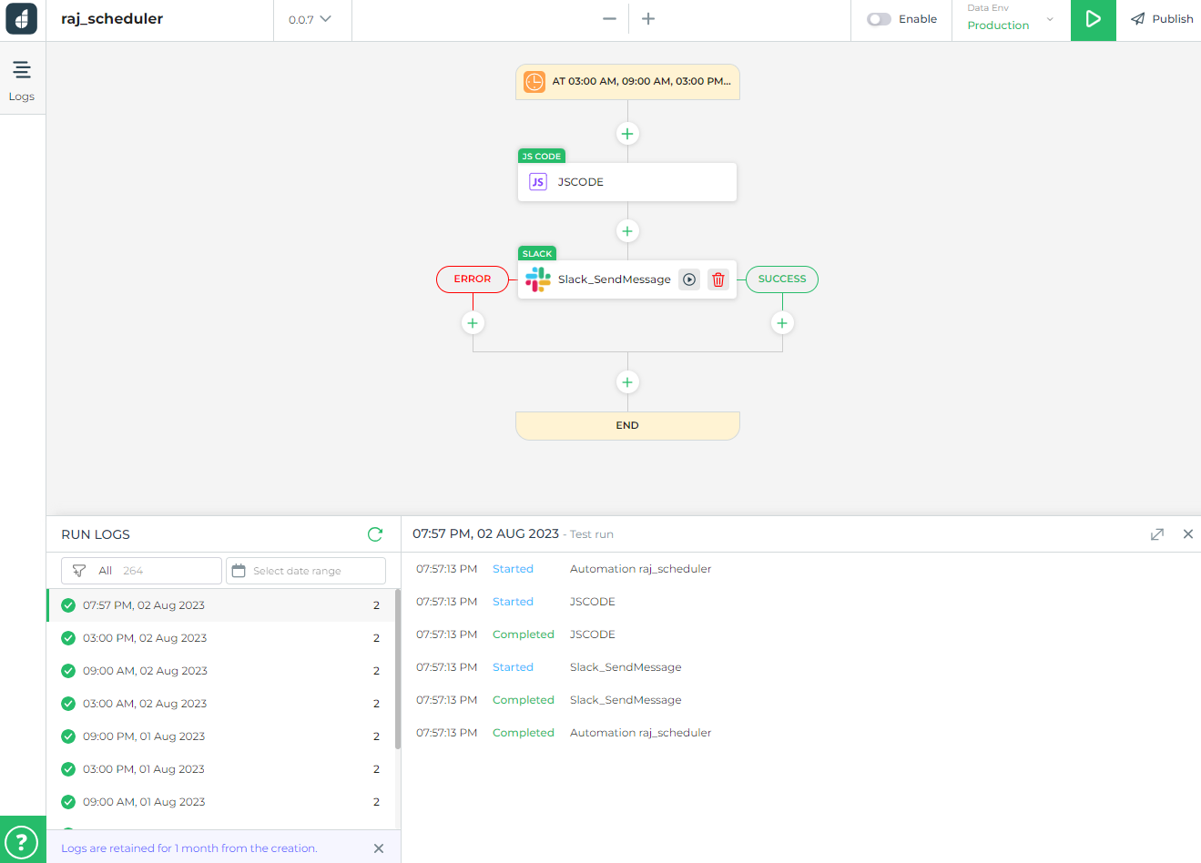 Automation Builder View (scheduler)