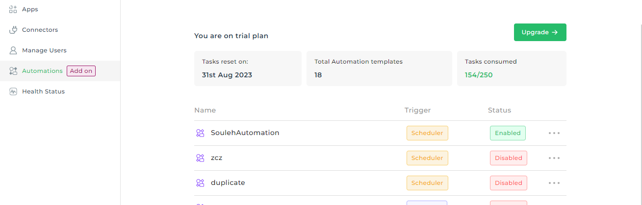 Automation Dashboard