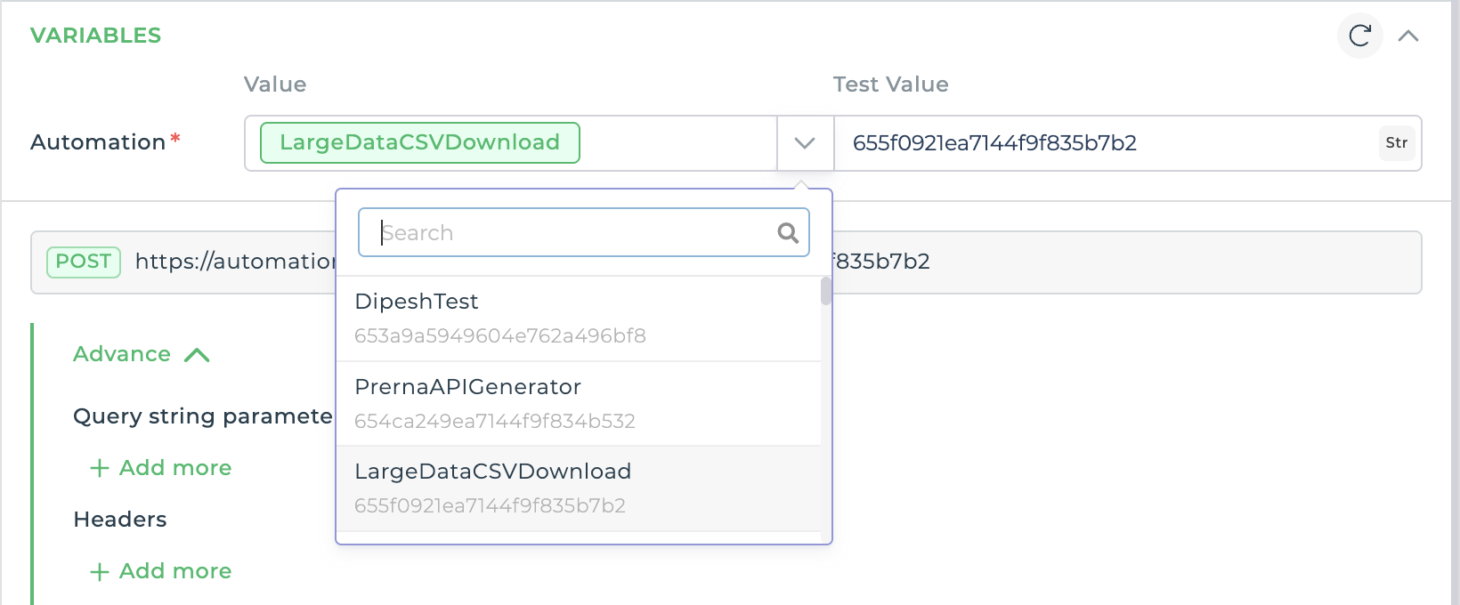 Automation Variable