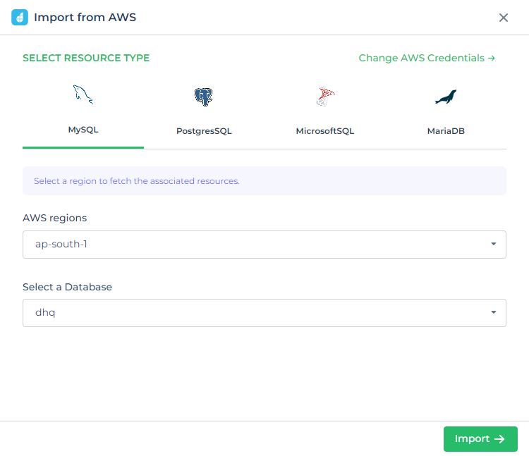 Import connector json file