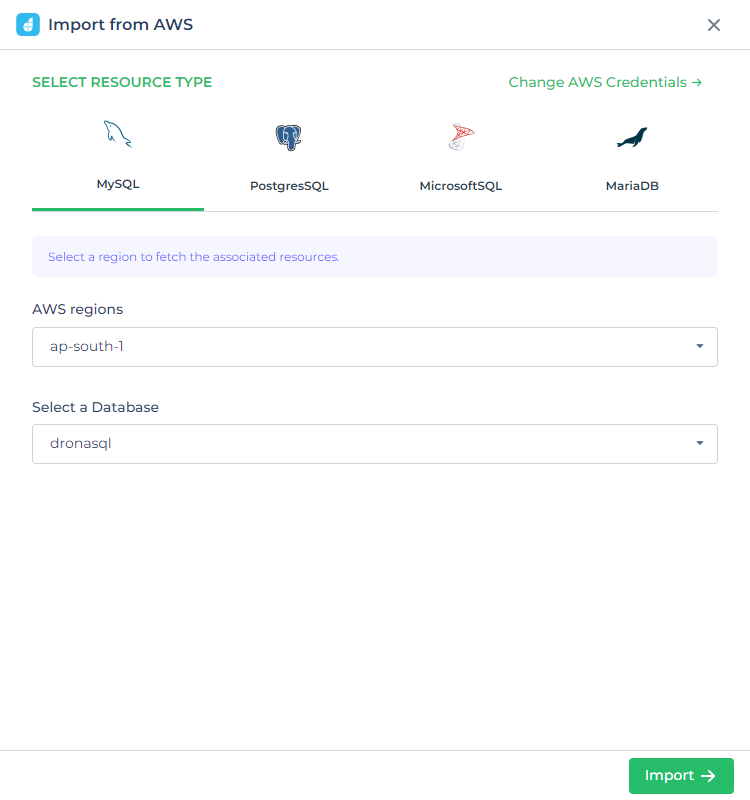 AWS Import Configuration