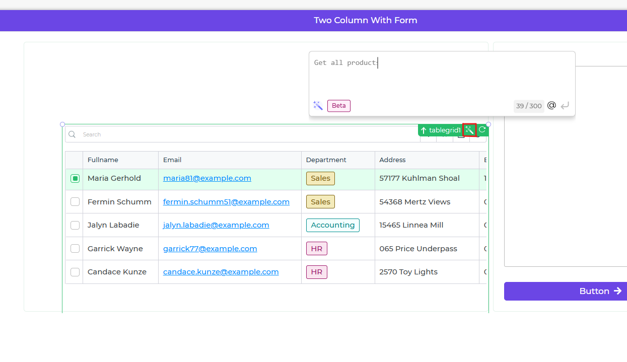 AI Assistant for query generation