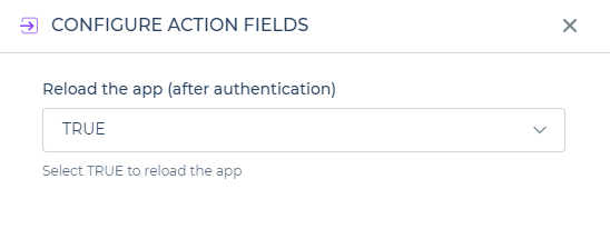 Configure Action fields