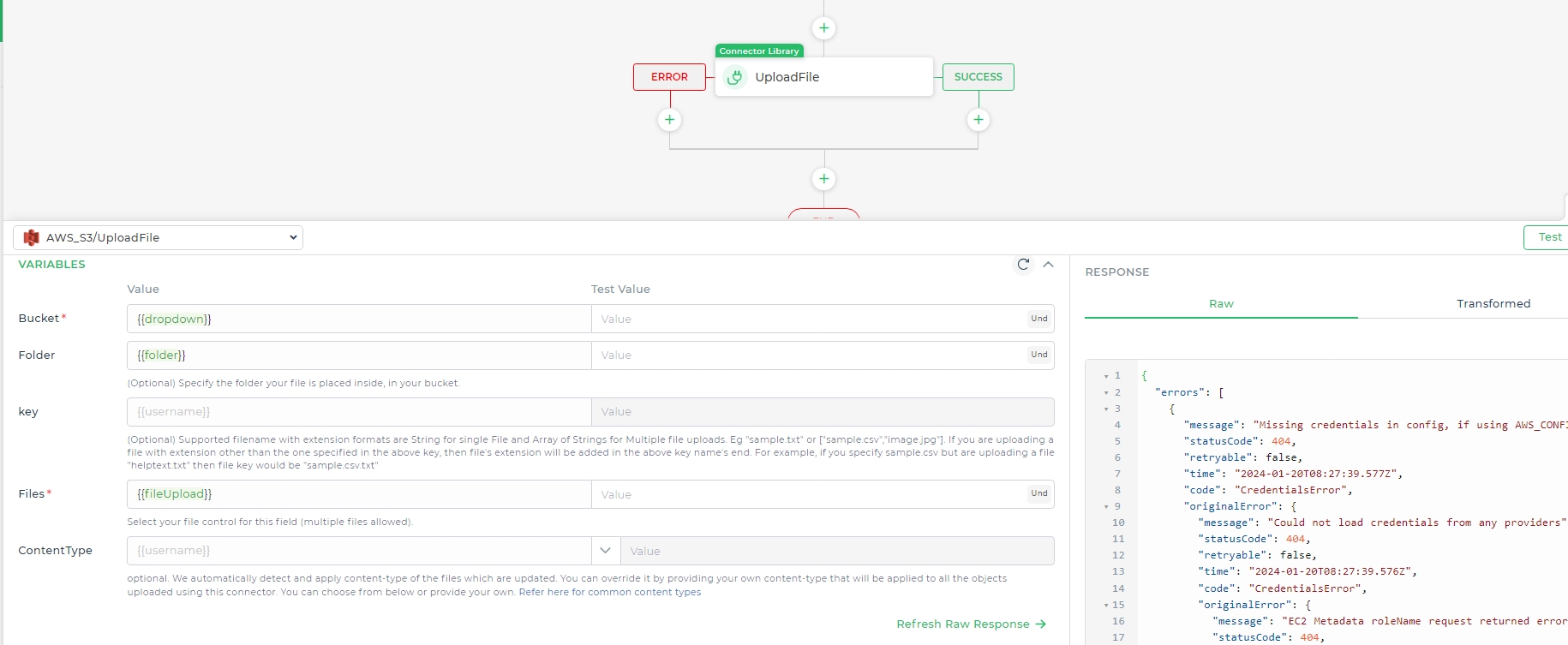 Configure feilds