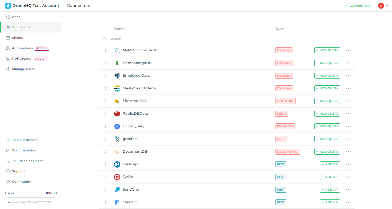 Data source section