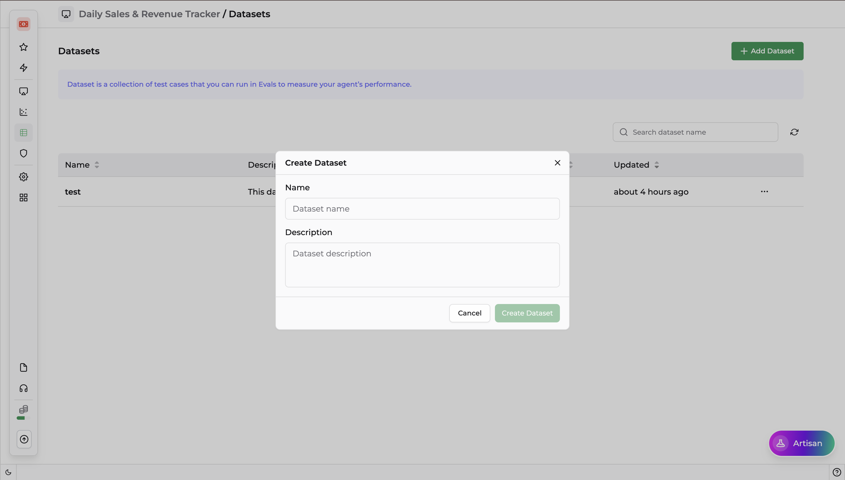 Add a new Dataset