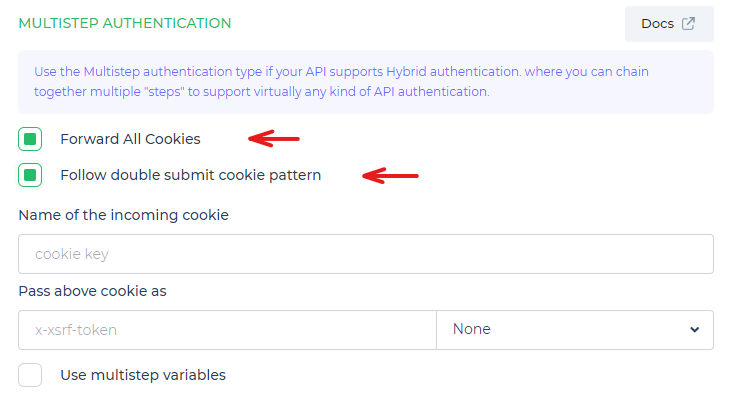 Follow double submit cookie pattern