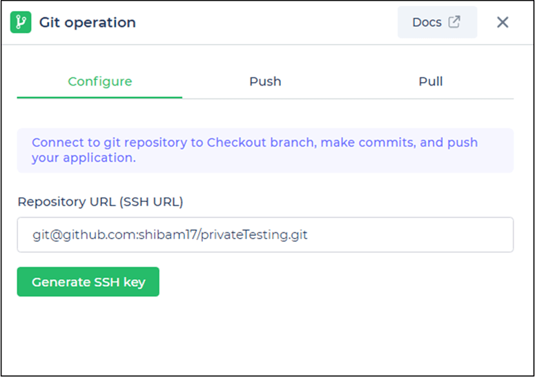 Configuration window