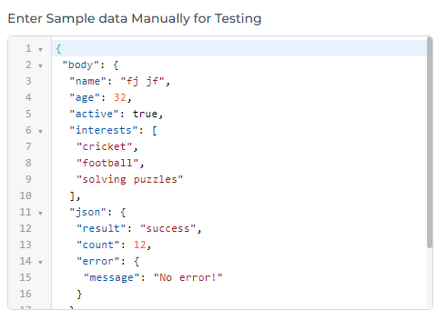 Enter Sample Data Manually