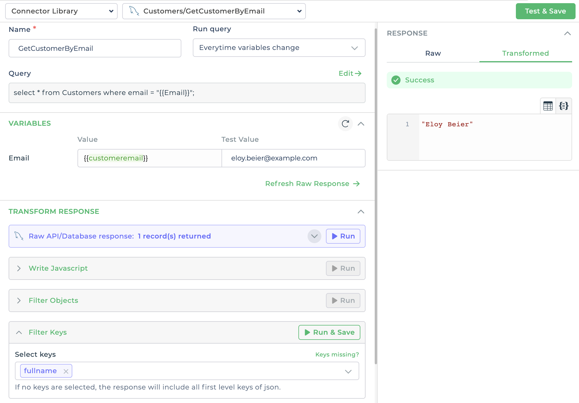 Data Query for Customer Email Control