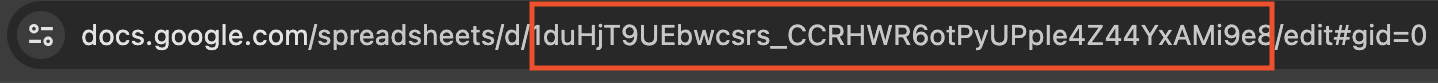 Locate Spreadsheet ID