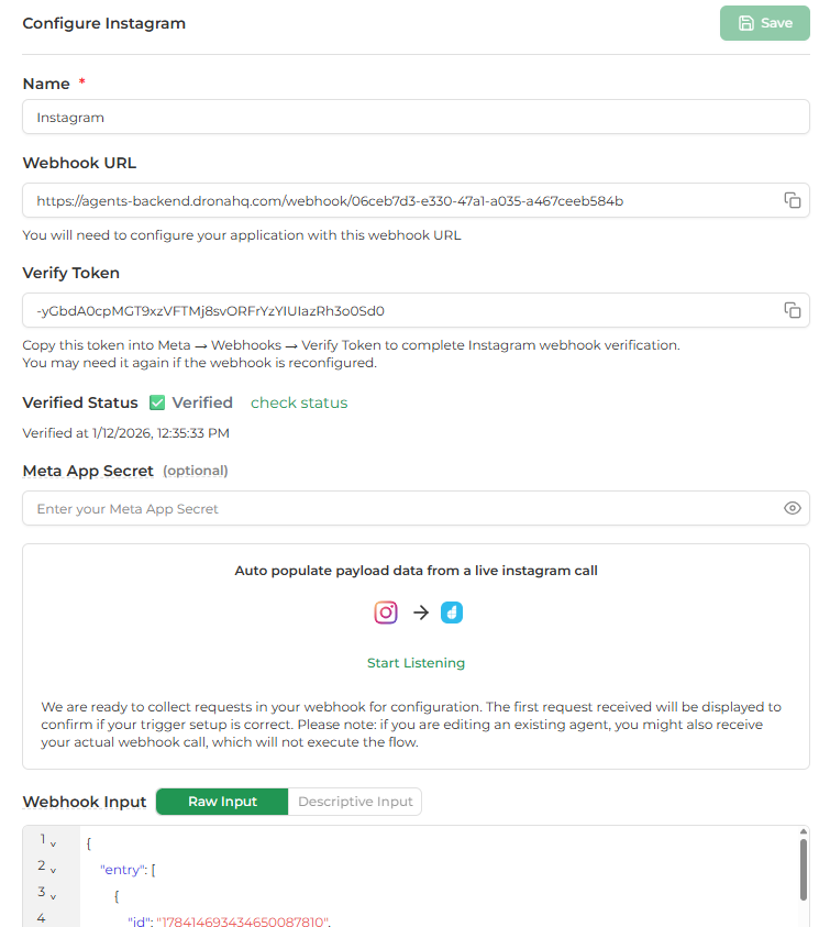 Instagram Trigger Webhook Overview