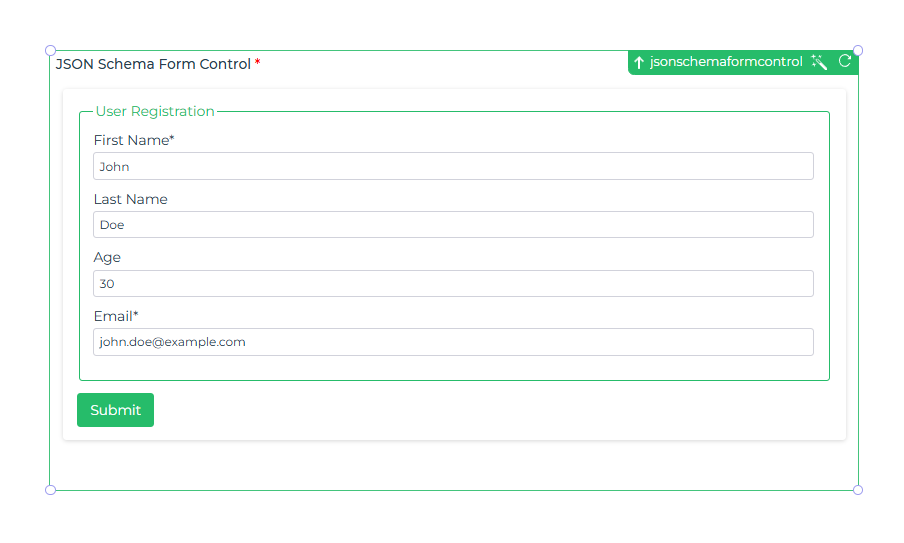 JSON Schema Form Control