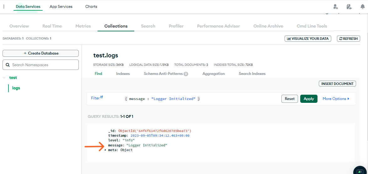 External log Output