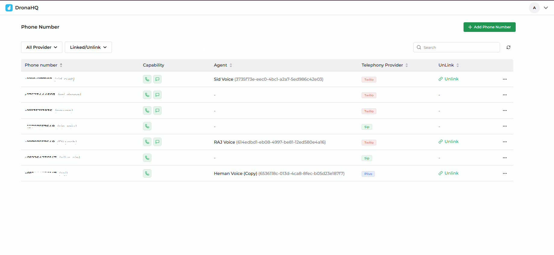 Voice Agent Telephony Overview