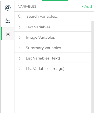 Variables configuration