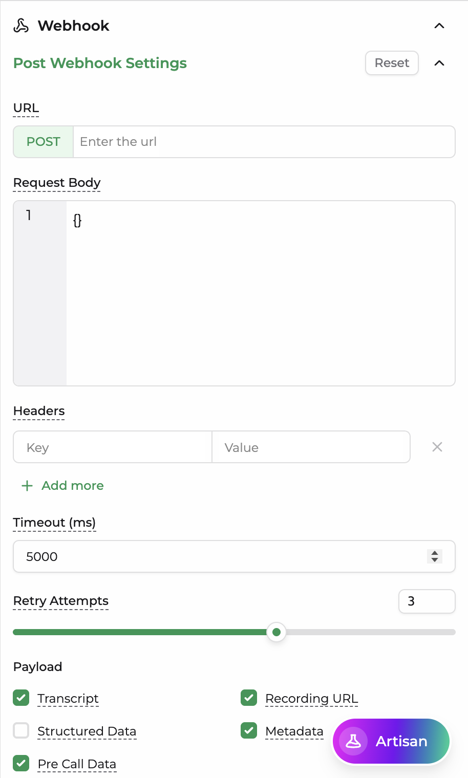 Configure Post-webhook