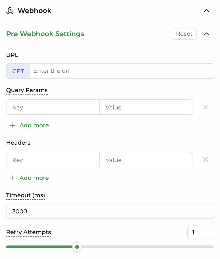 Configure Pre-webhook