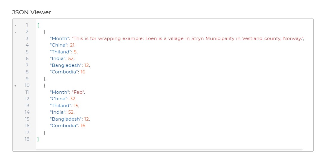 JSON viewer