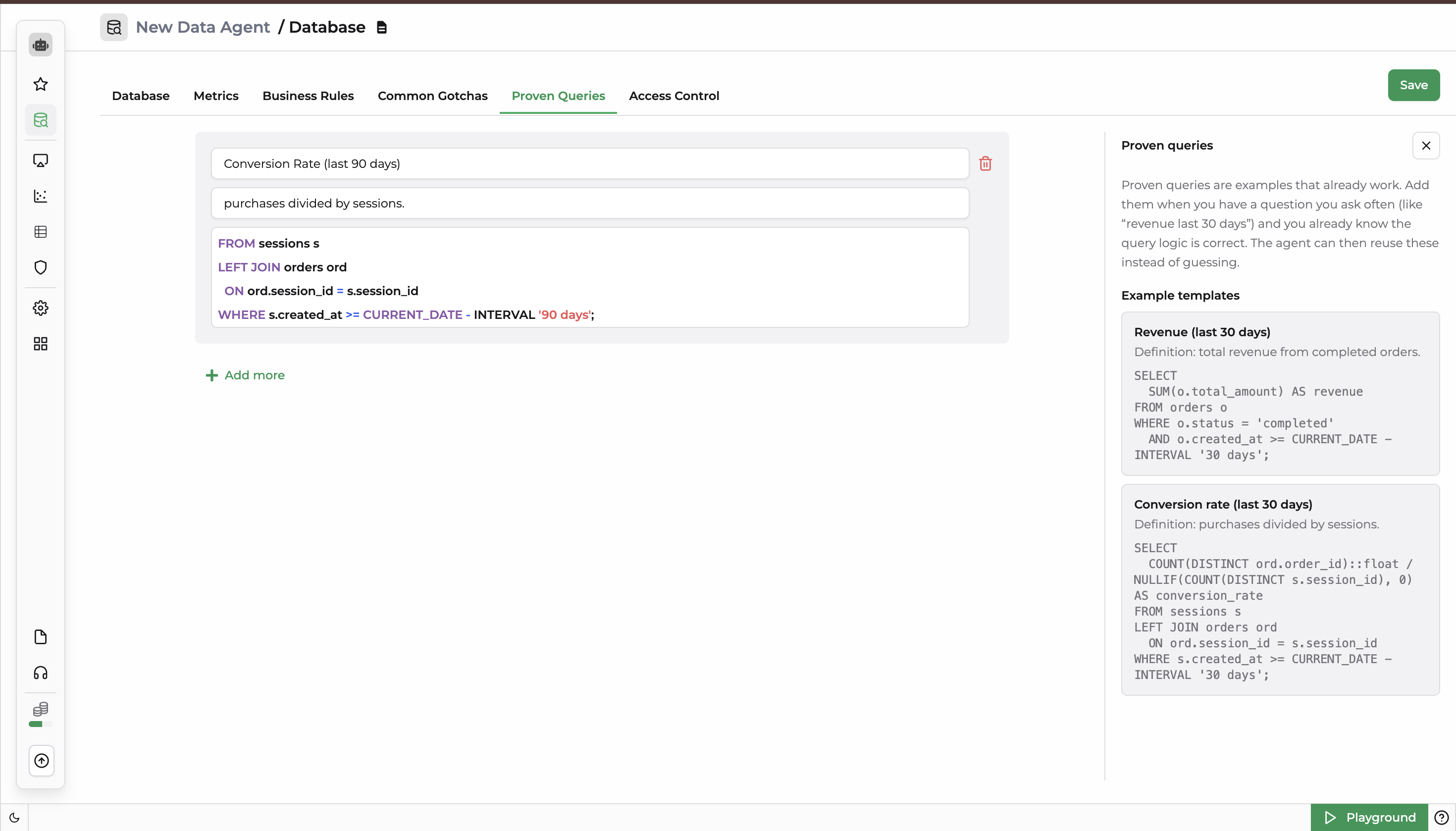 Proven queries