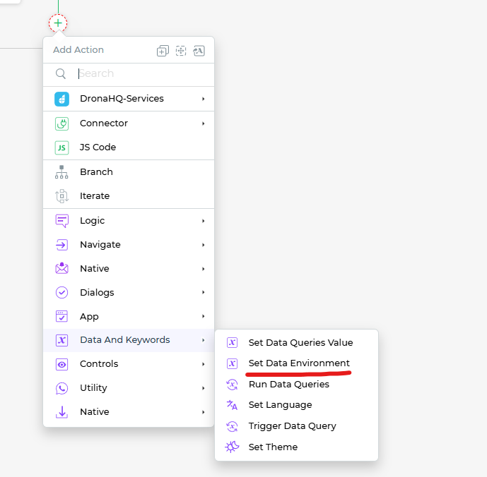 Set Data Environment