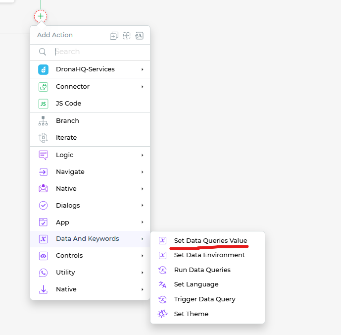 Set Data Queries Values