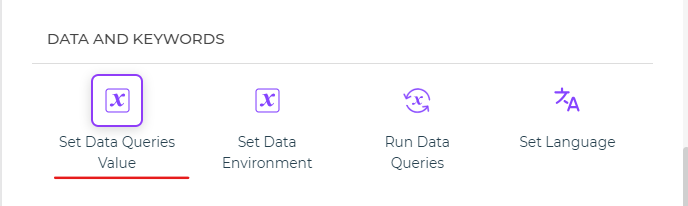 Set Data Queries Values