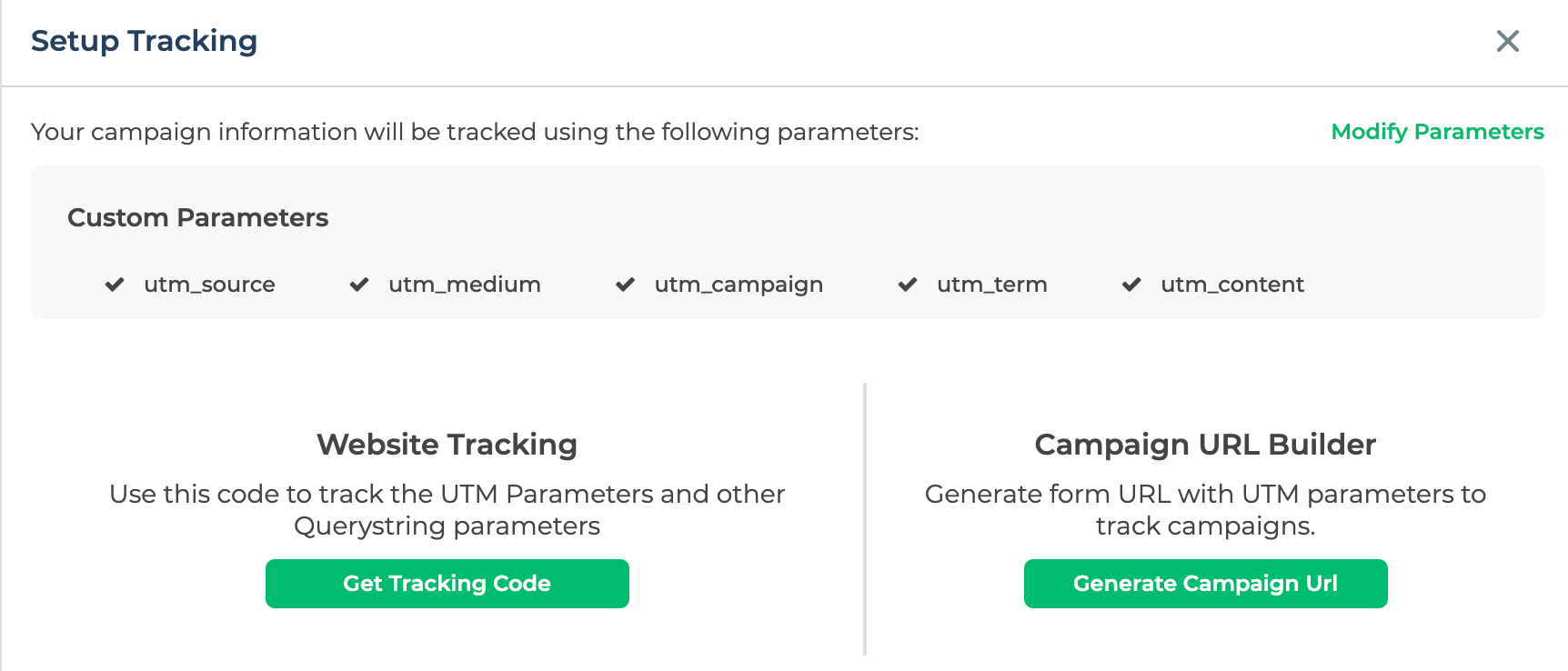 Set up tracking