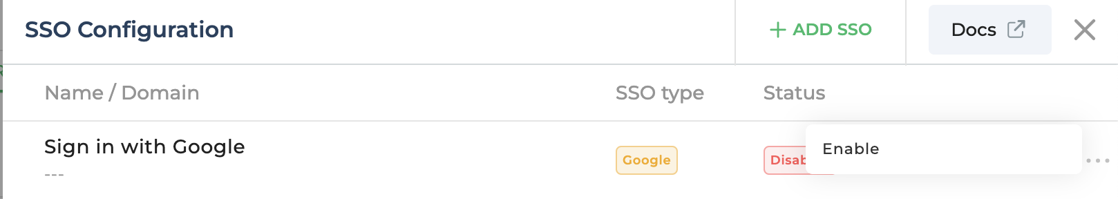 Enable Google Sign In
