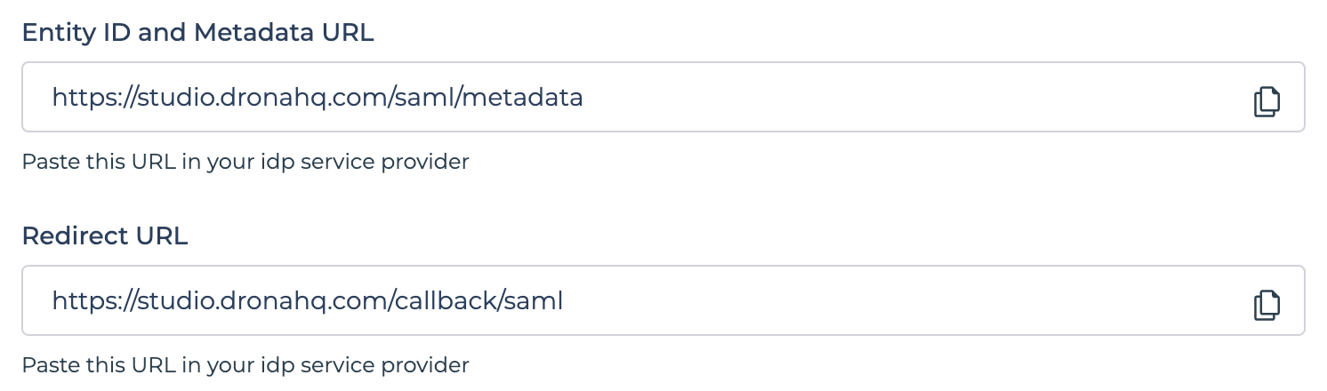 DronaHQ Metadata and Callback URL