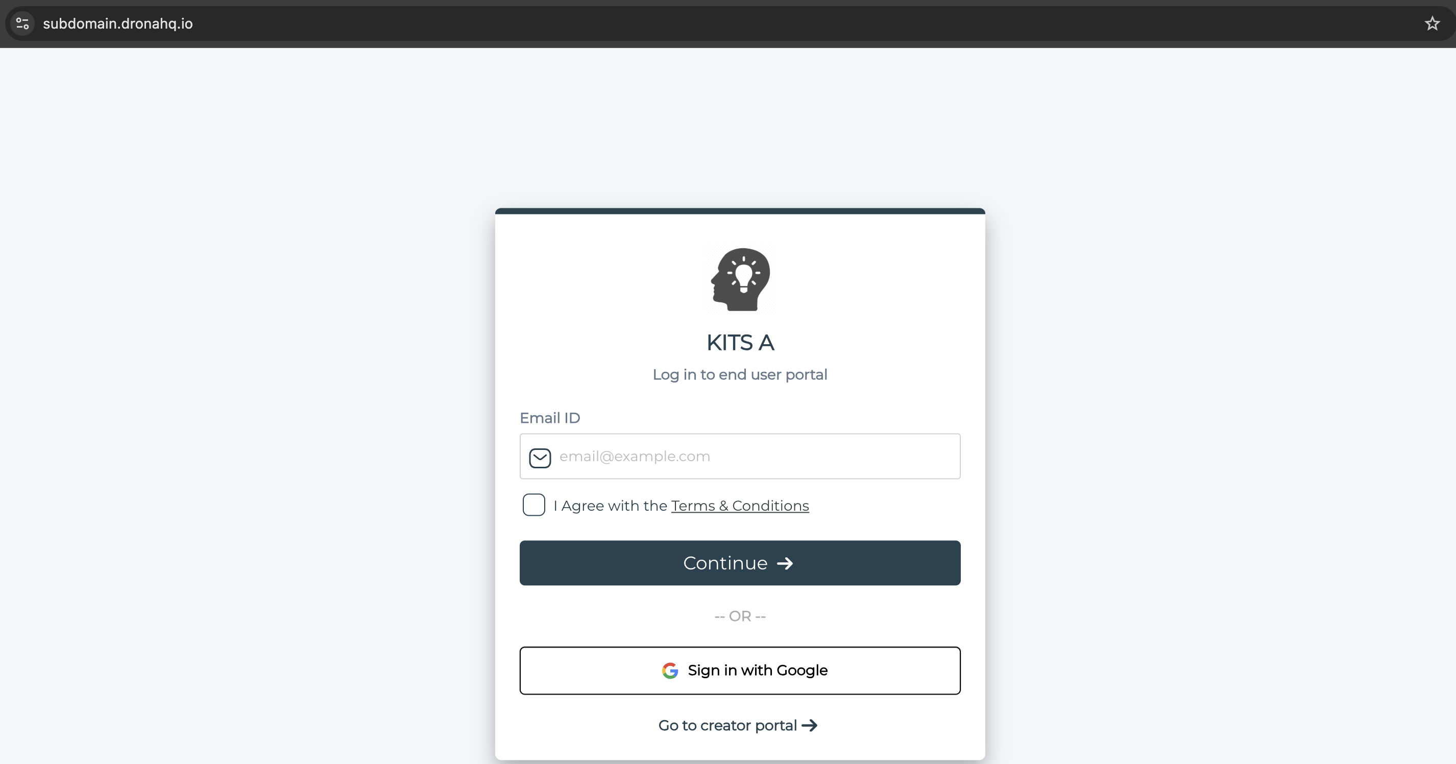 Google Sign In Enabled on End User Portal