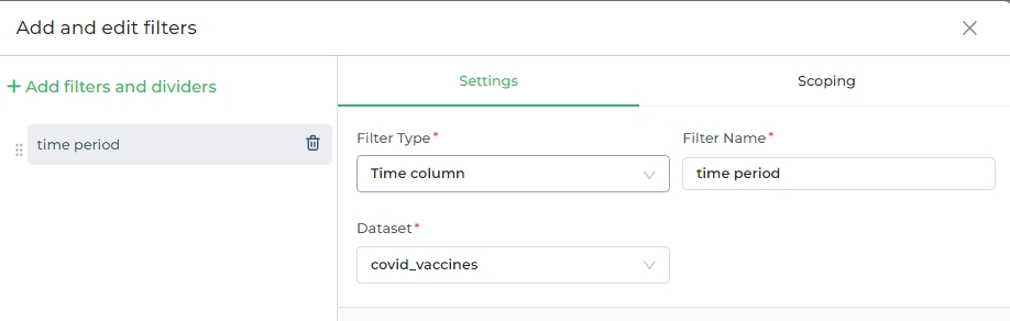 Filter Type - Time Column