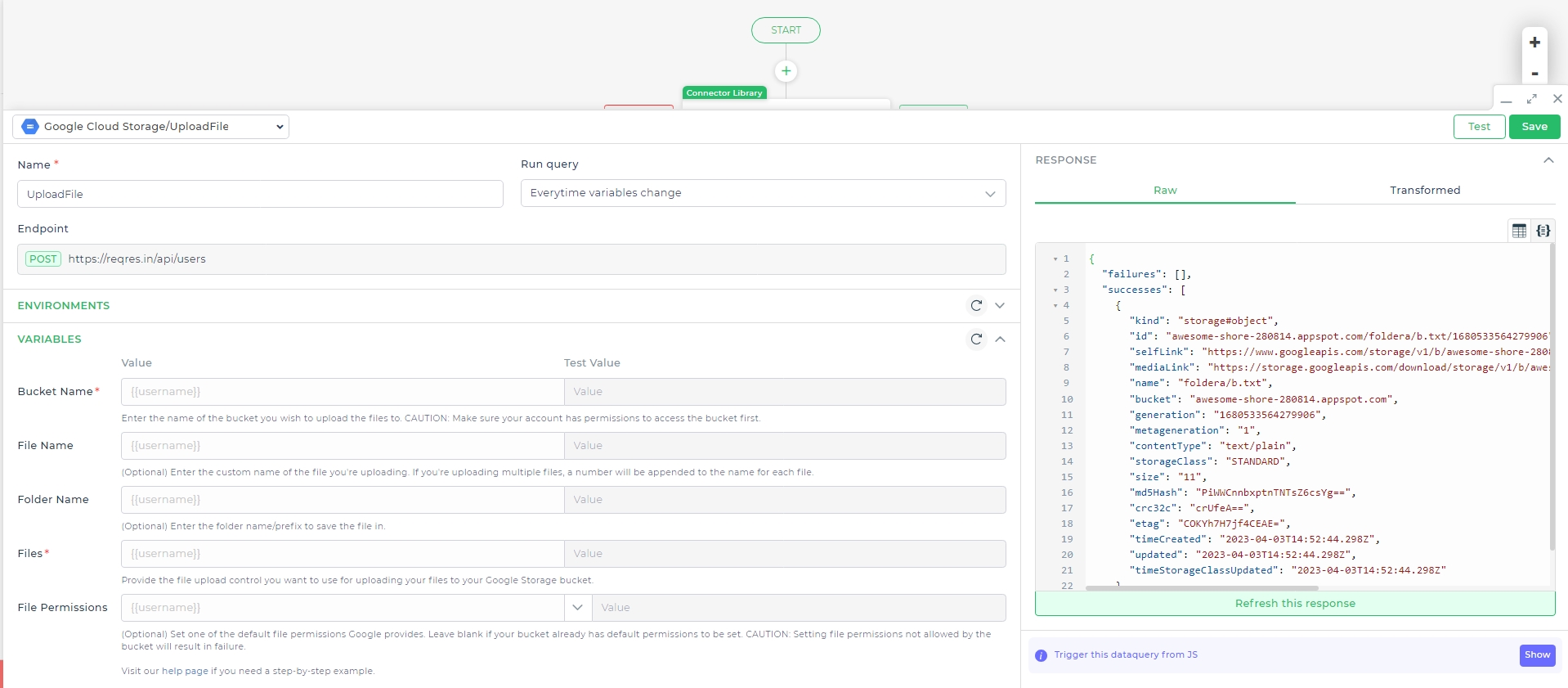 Upload Configuration