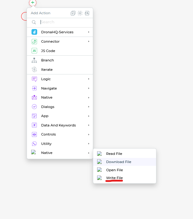 Write File Action