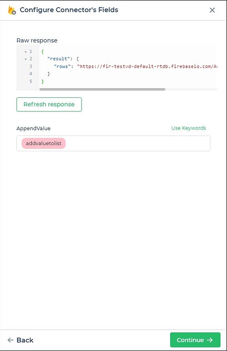 Append data workflow